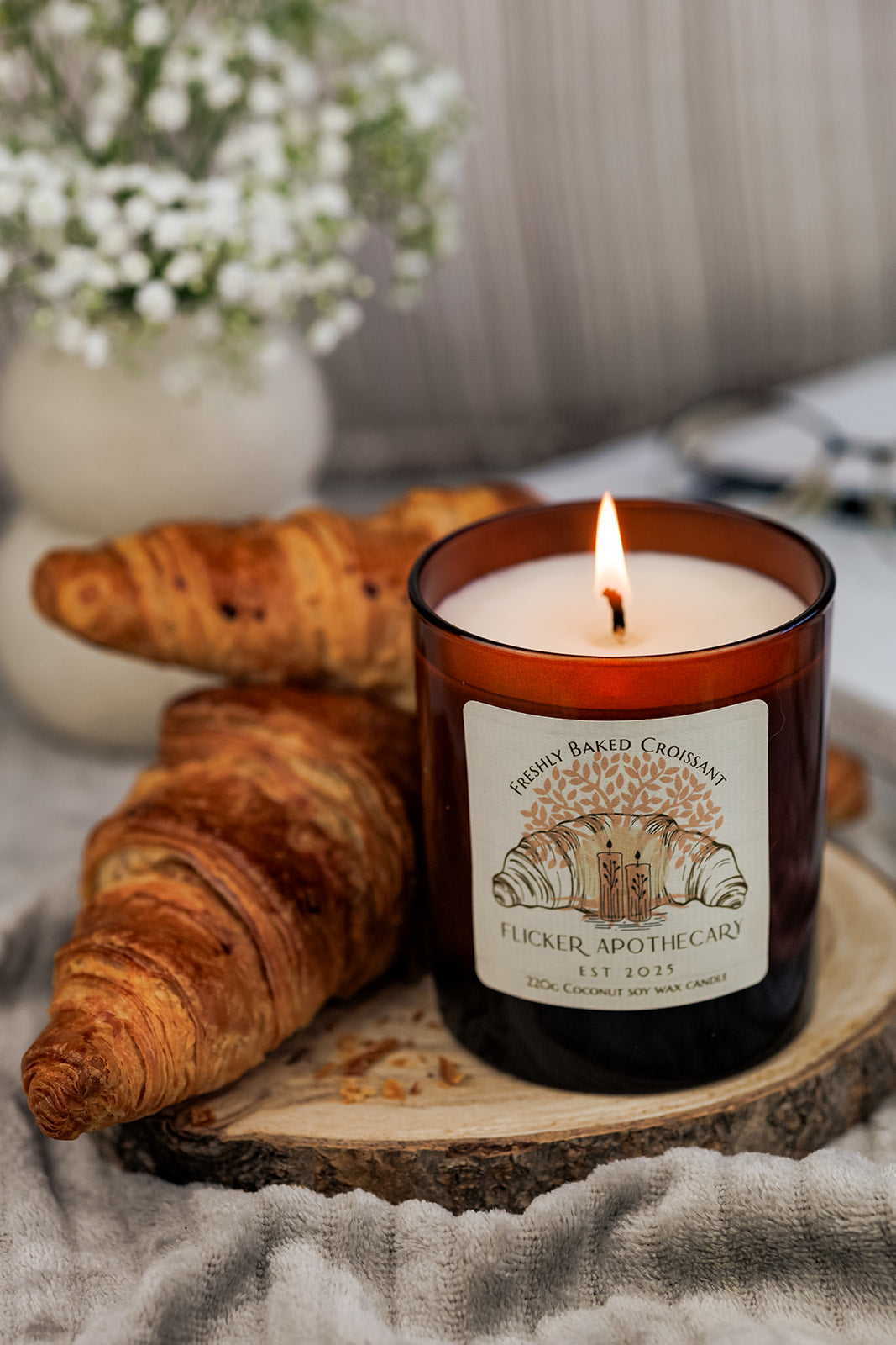 Freshly Baked Croissant 220g Coconut Soy Wax Candle
