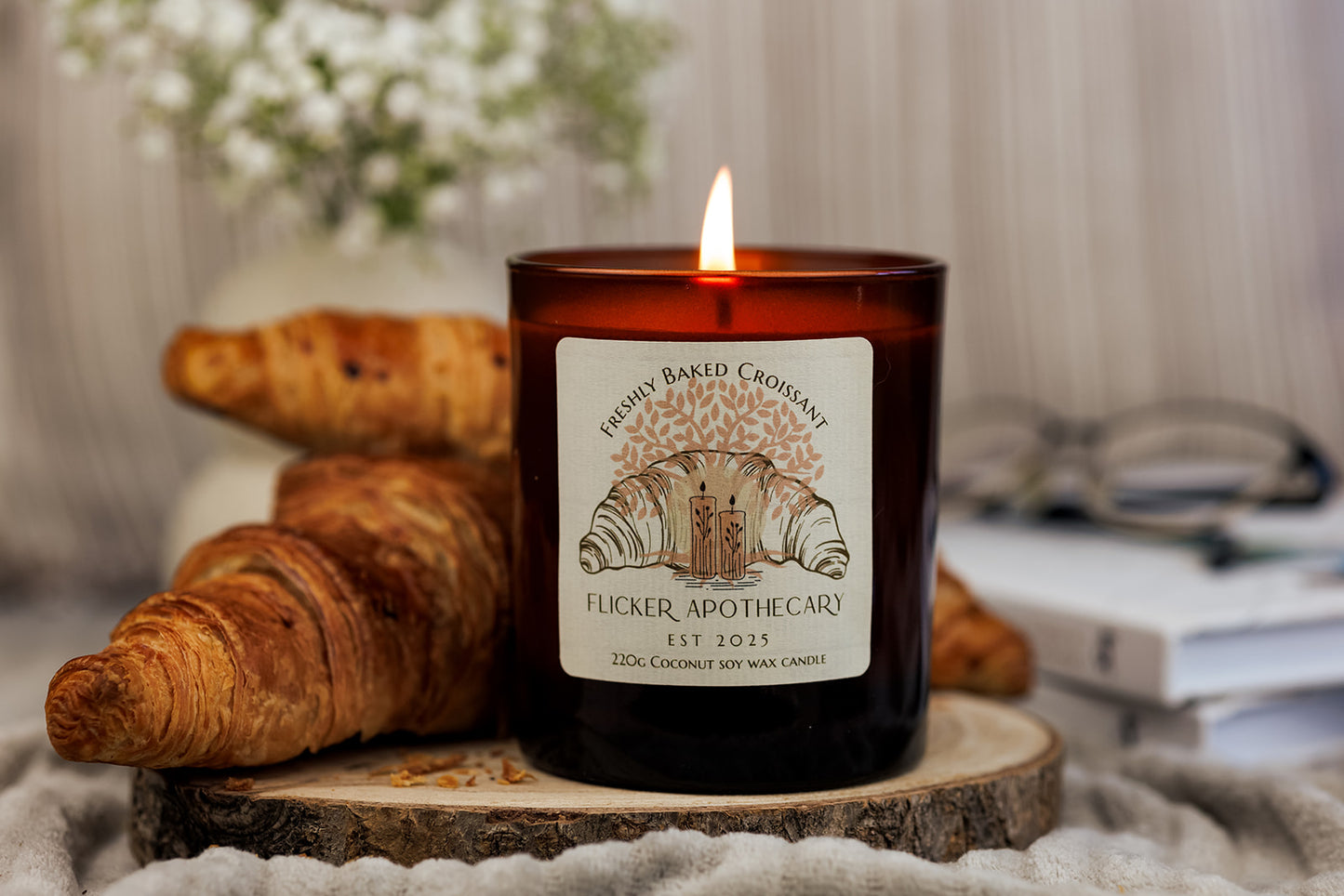 Freshly Baked Croissant 220g Coconut Soy Wax Candle