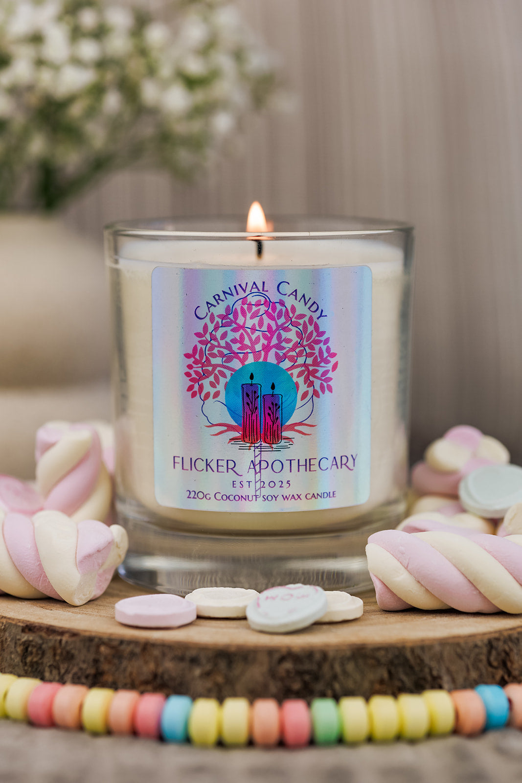 Carnival Candy 220g Coconut Soy Wax Candle