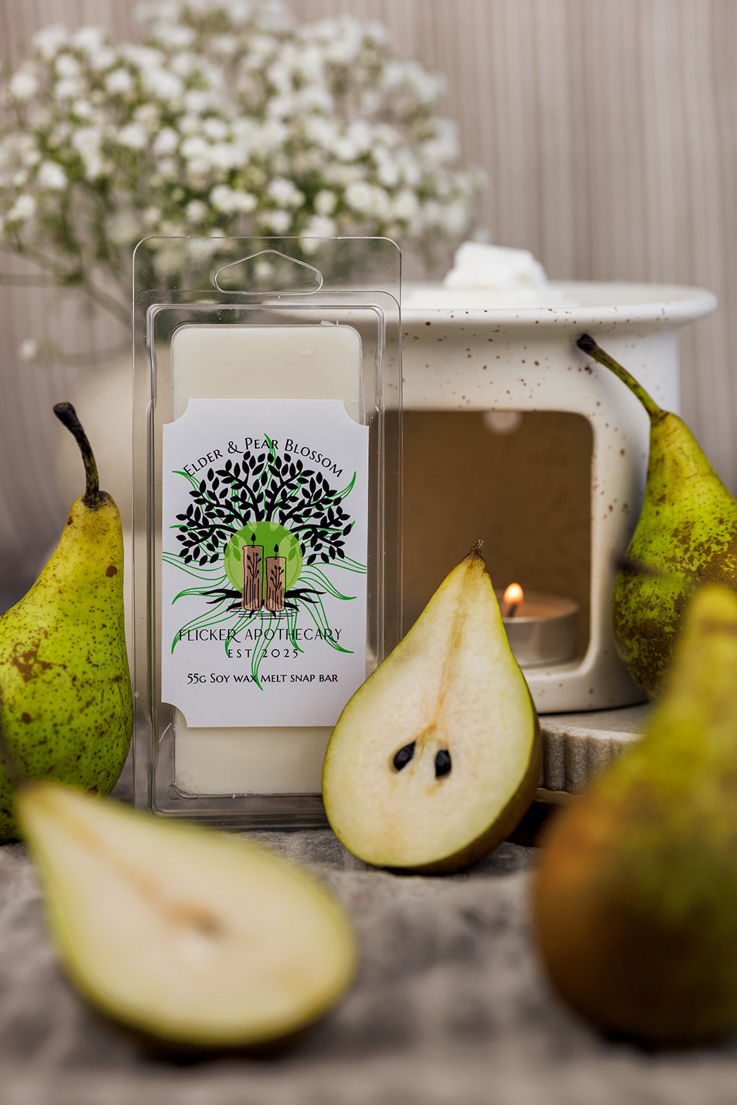 Elder & Pear Blossom - 55g Wax Melt Snap Bar