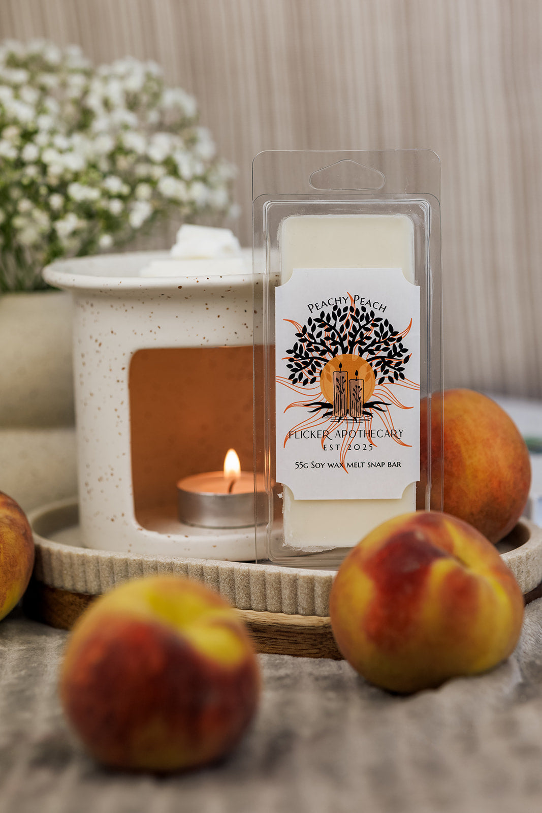 Peachy Peach - 55g Wax Melt Snap Bar