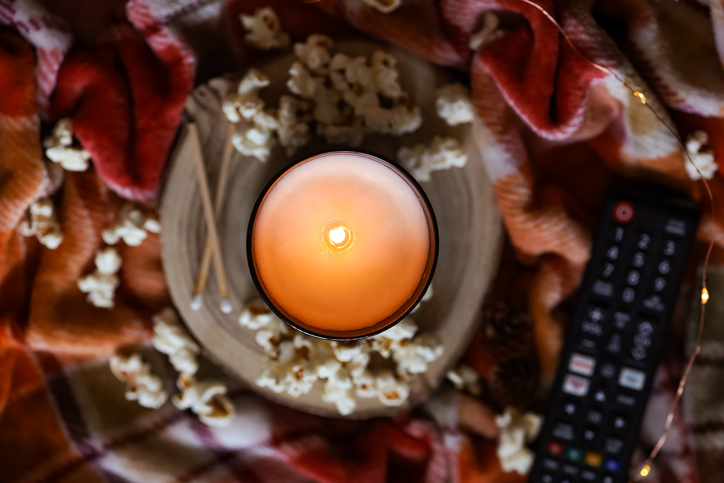 š½ Movie Night Candle ā 220g Coconut Soy Wax | Flicker Apothecary