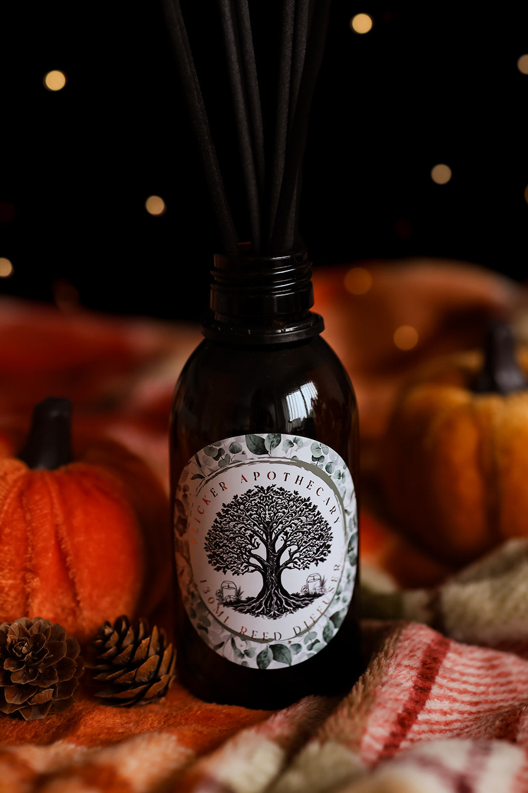 Pumpkin Patch Reed Diffuser – 130ml Vegan, Alcohol-Free | Long-Lasting Home Fragrance | Handmade in the UK