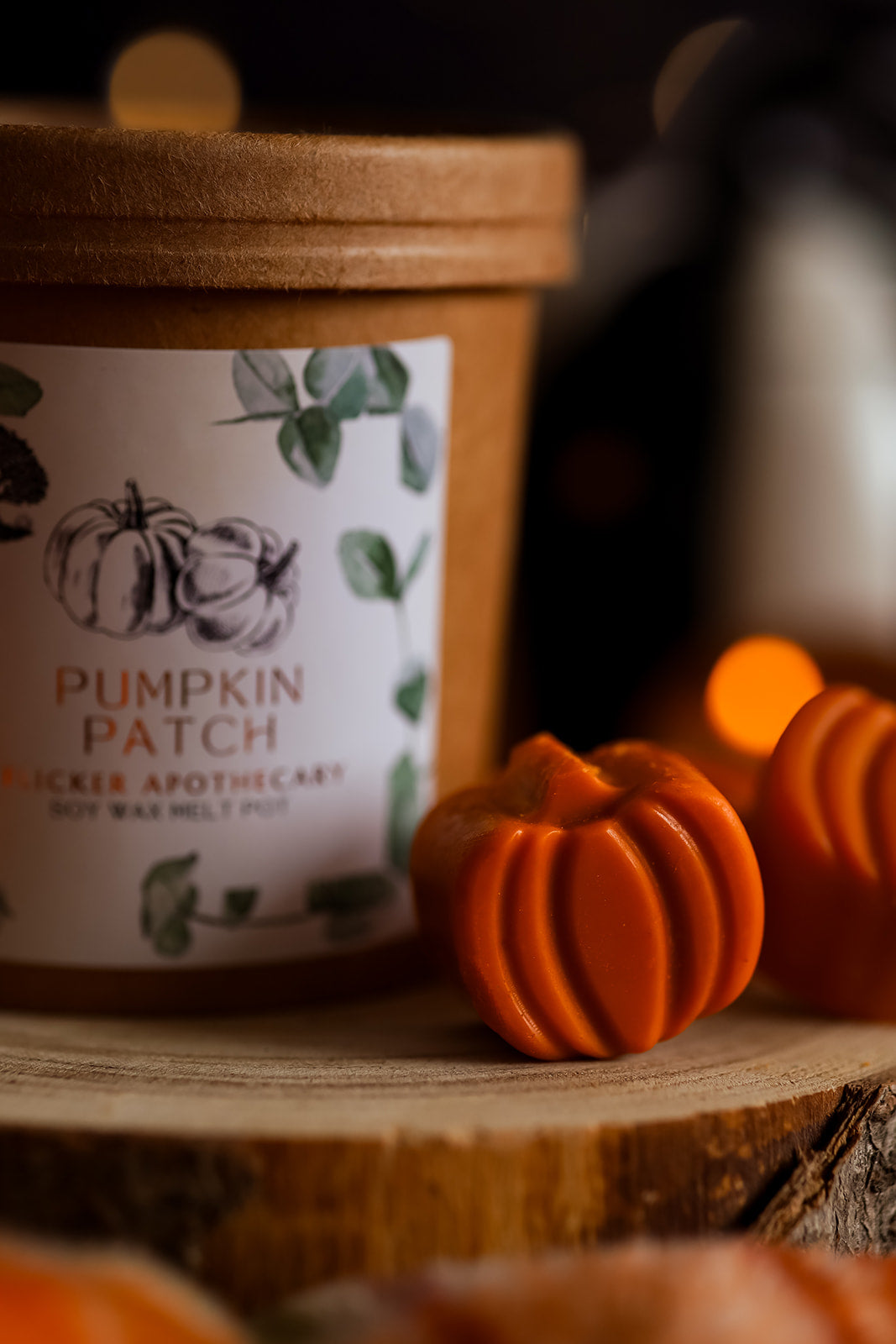 Pumpkin Patch Wax Melt Pot โ 150g Soy Wax Melts in Reusable Muslin Pouch | Autumnal Scent