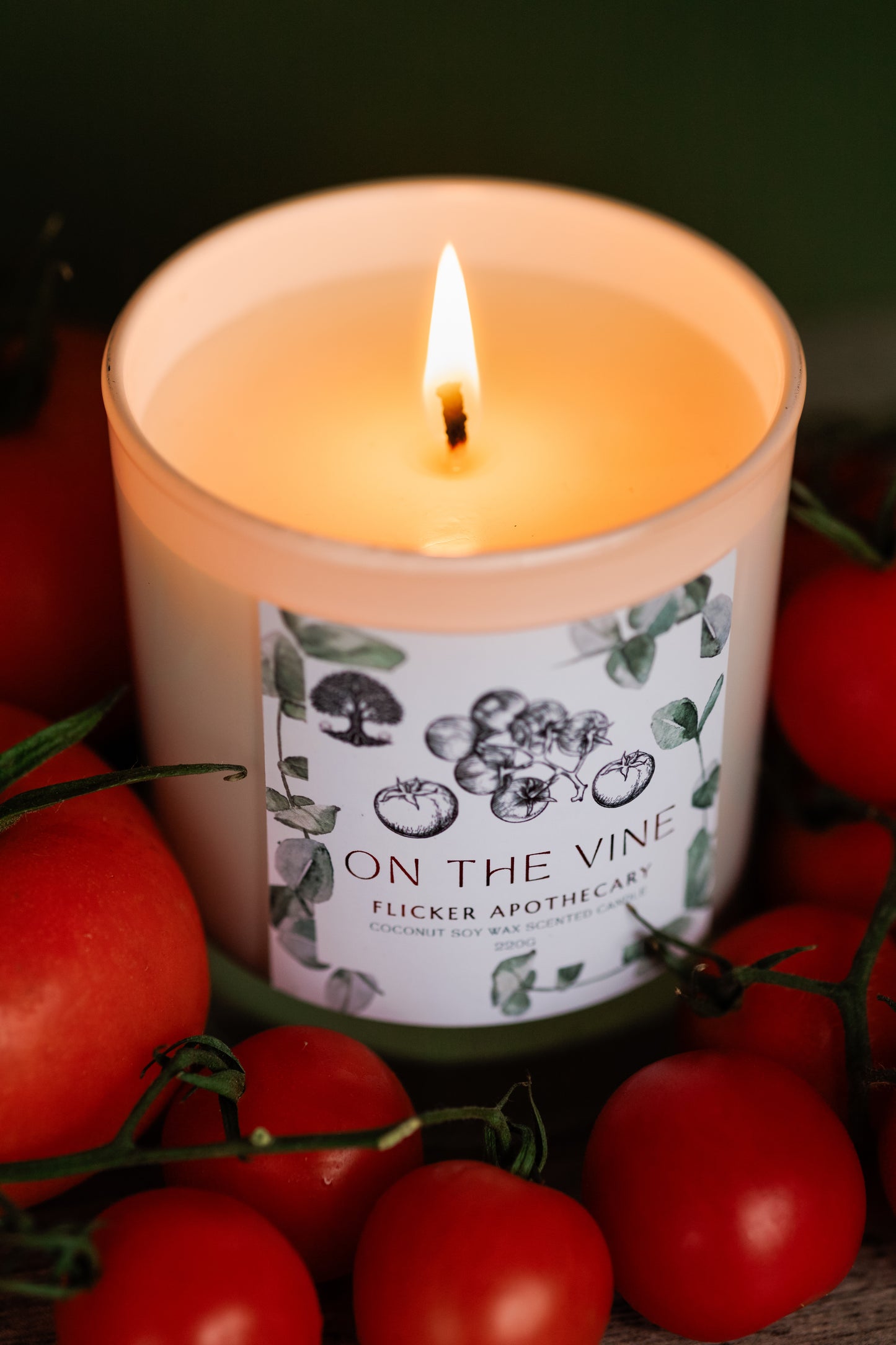 π
On The Vine Candle β 220g Coconut Soy Wax | Flicker Apothecary