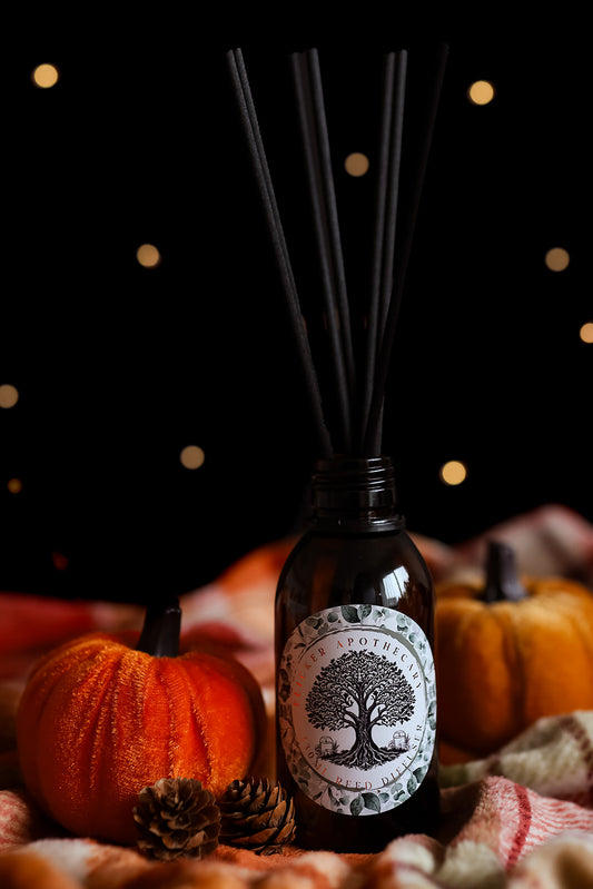 Pumpkin Patch Reed Diffuser – 130ml Vegan, Alcohol-Free | Long-Lasting Home Fragrance | Handmade in the UK