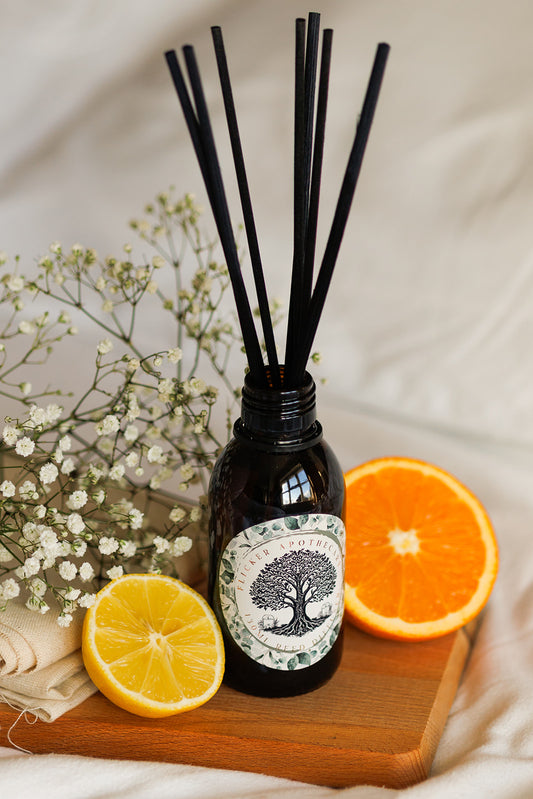 Citrus Linen Delight Reed Diffuser – 130ml Vegan Friendly | Long-Lasting Home Fragrance | Handmade in the UK