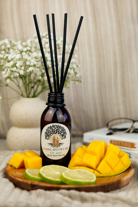 Sweet & Zesty Reed Diffuser – 130ml Vegan, Alcohol-Free | Long-Lasting Home Fragrance | Handmade in the UK